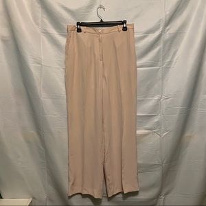 vintage josephine chaus light pink 100% silk dress pants size 12